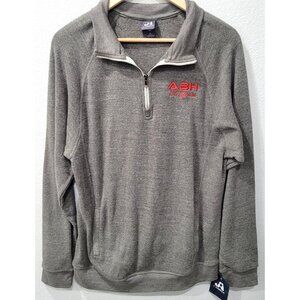 Mens J. America Gray 1/4-Zip Pullover Sweater Size L Made for ABH Hardware
